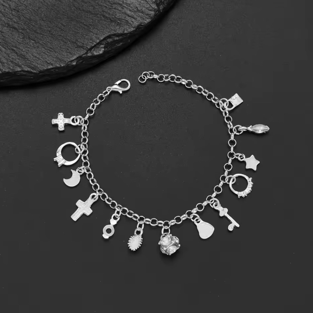 Silver Tone Charm Bracelet - Picture 2 of 4